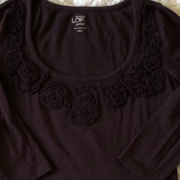 LOFT XXSP deep plum shirt - Picture 2 of 5